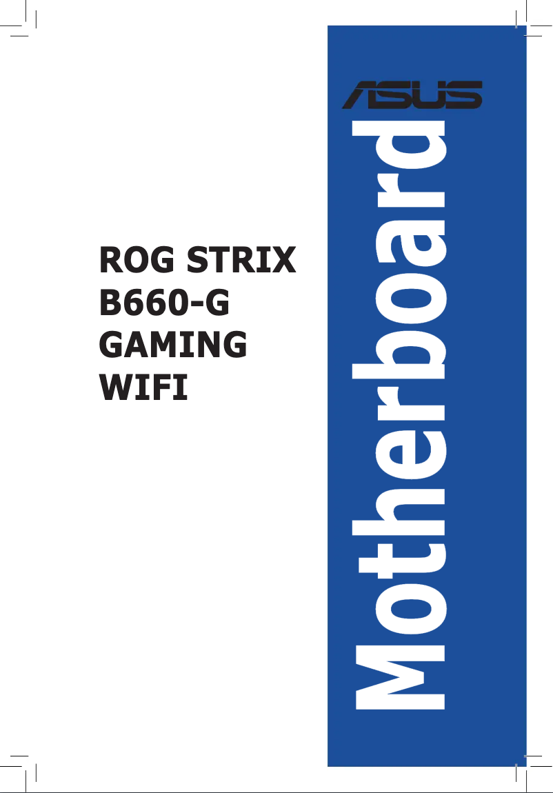 Page 1 de la notice Manuel utilisateur Asus ROG STRIX B660-G Gaming WIFI