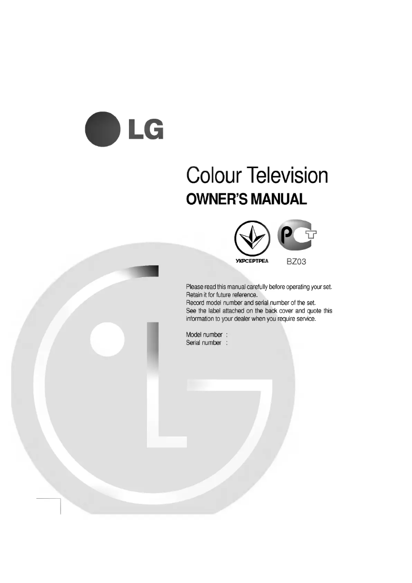 Página 1 del manual Manual de usuario LG RT-21FA32X