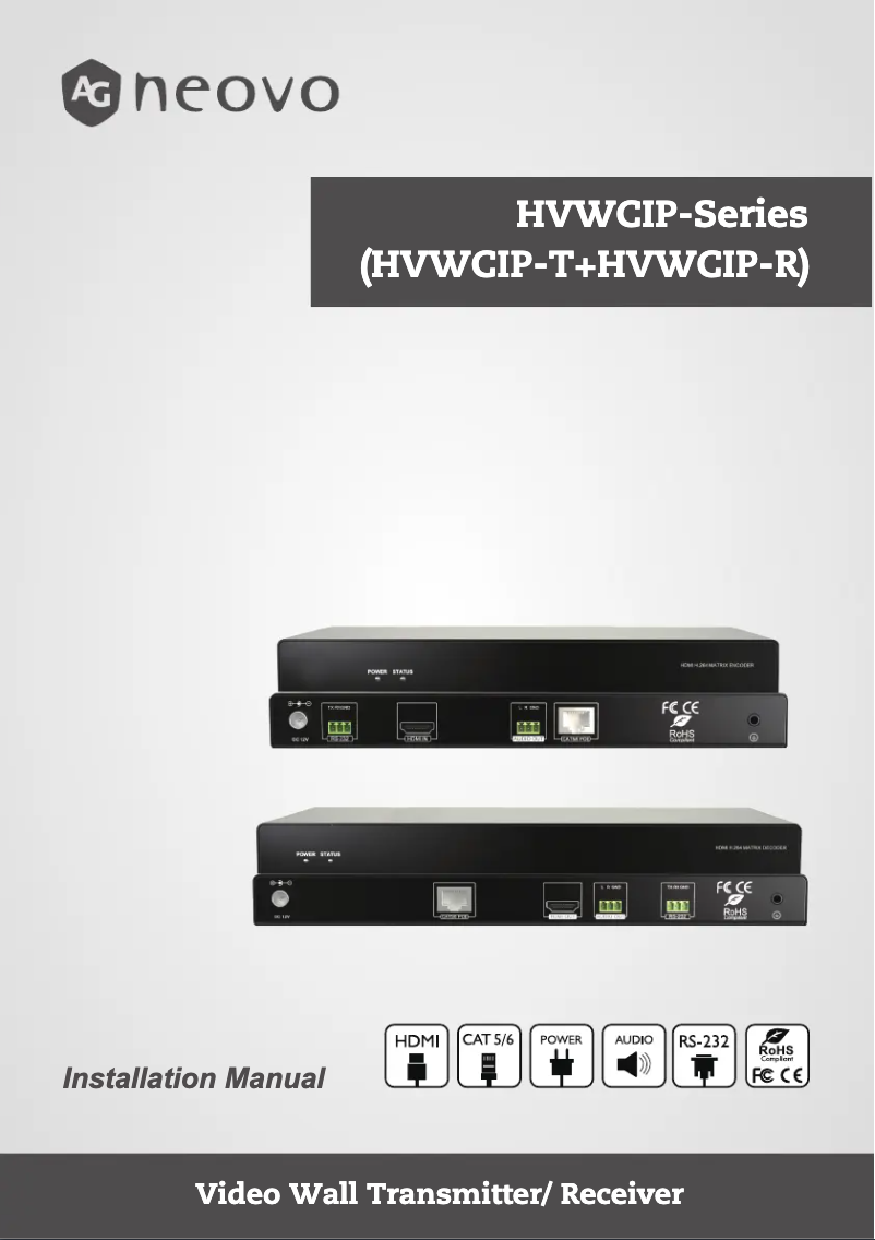 Page 1 de la notice Manuel utilisateur AG Neovo HVWCIP-T