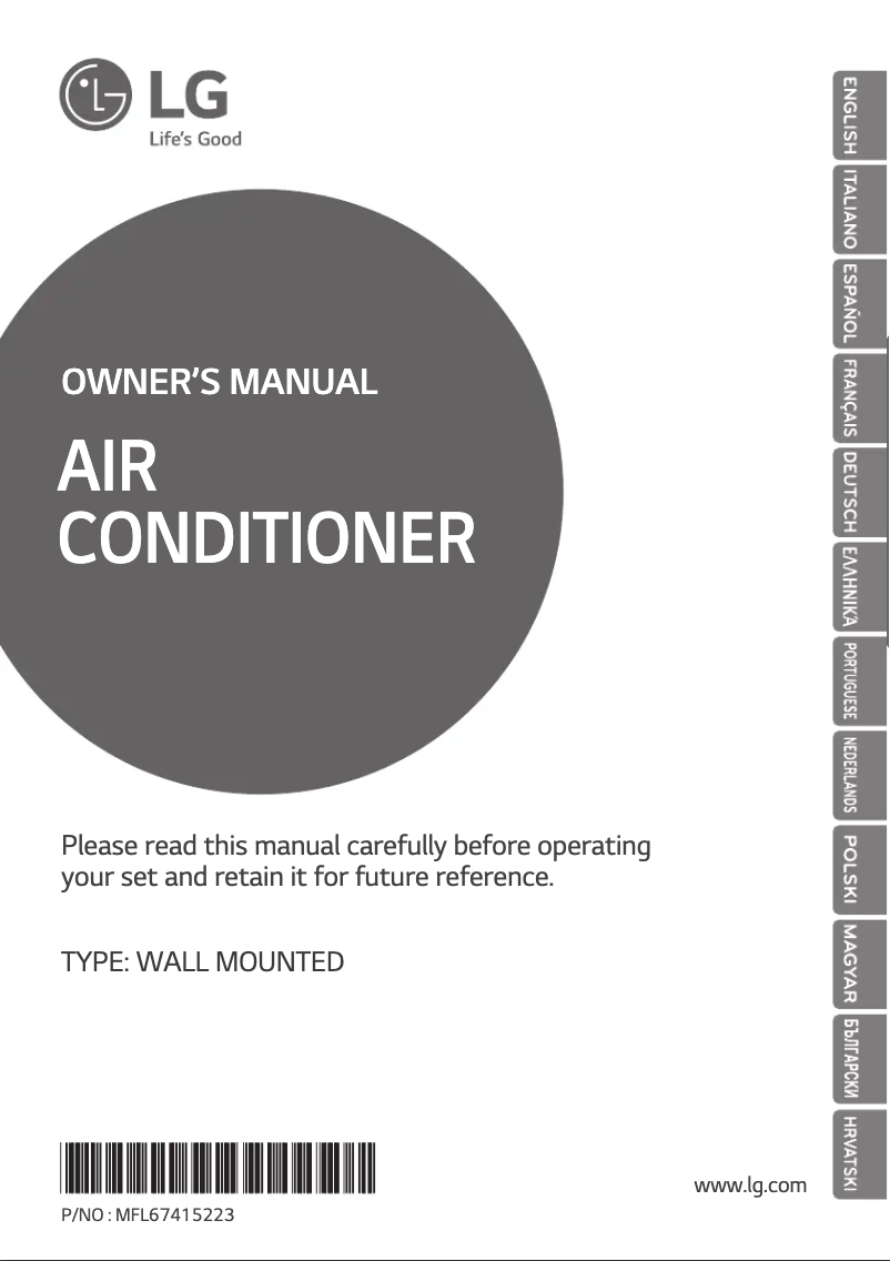 Page 1 de la notice Manuel utilisateur LG P09RL