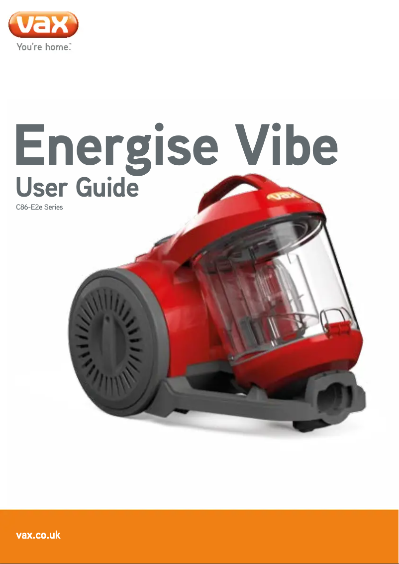 Page n°1 - Manuel utilisateur Vax Energise Vibe Reach