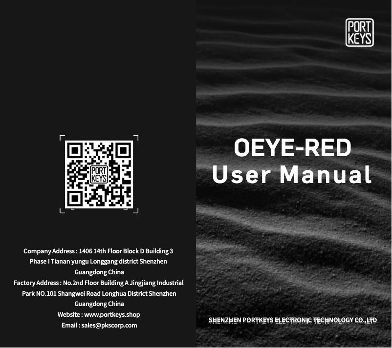 Page 1 de la notice Manuel utilisateur Portkeys OEYE RED