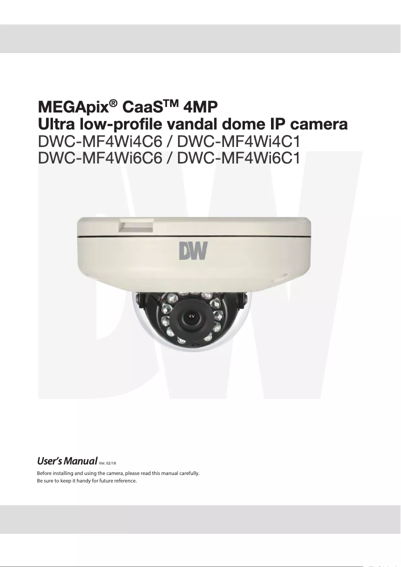 Page n°1 - Manuel utilisateur Digital Watchdog MegaPix CaaS DWC-MF4WI4C6