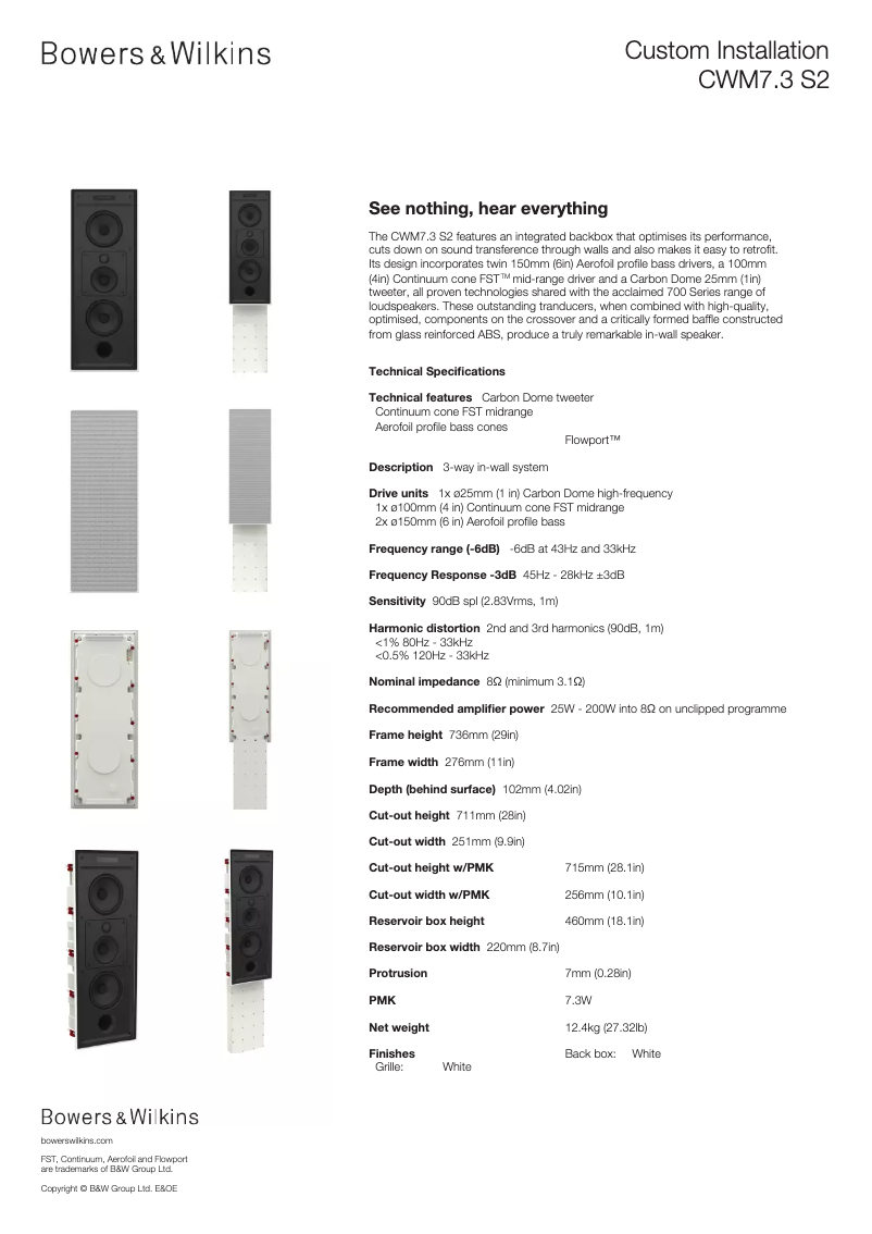 Imagen de la primera página del manual del dispositivo CWM7.3 S2