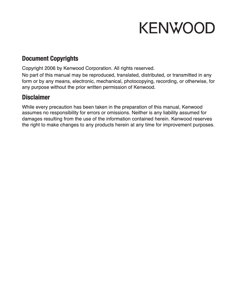 Page 1 de la notice Manuel utilisateur Kenwood KMC-36