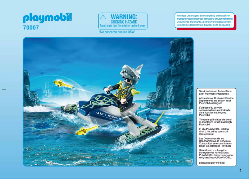 Page n°1 - Manuel utilisateur Playmobil 70007