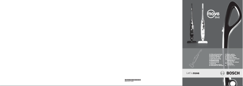 Page 1 de la notice Manuel utilisateur Bosch Move 2in1 BBHMOVE3N
