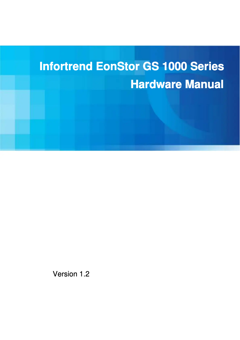 Página 1 del manual Manual de usuario Infortrend GS 1024