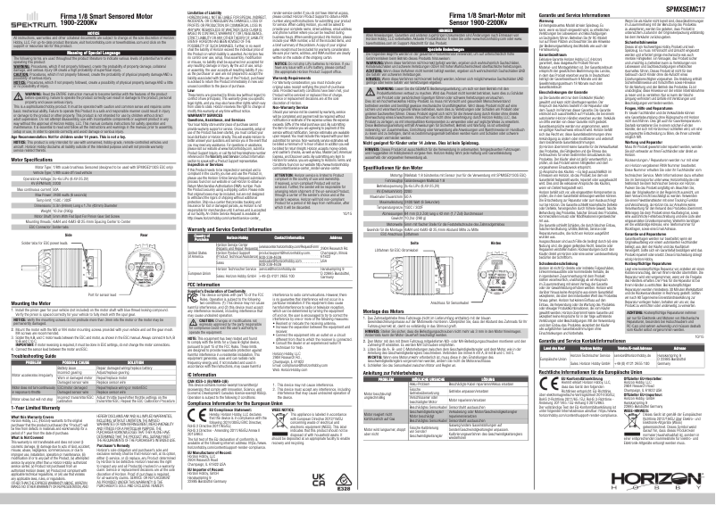 Page n°1 - Manuel utilisateur Spektrum Firma 2200Kv