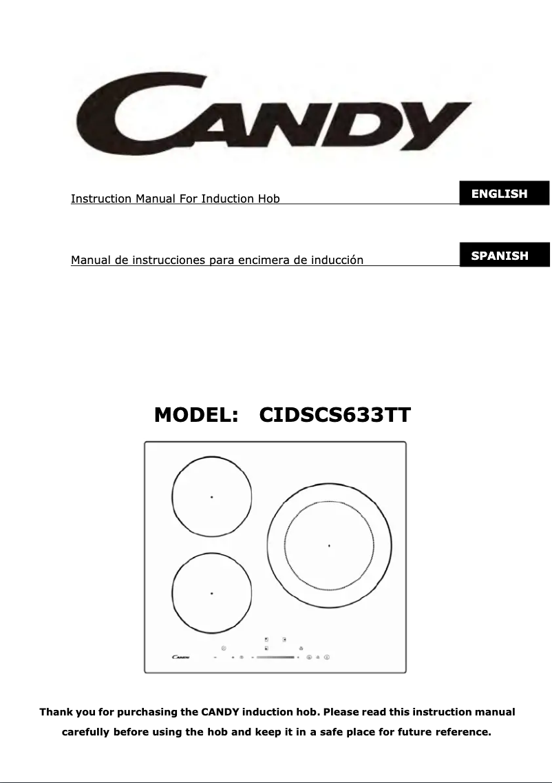 Image de la première page du manuel de l'appareil CIDSCS633TT