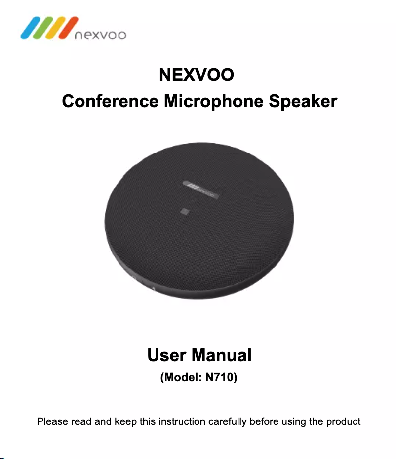 Page n°1 - Manuel utilisateur Nexvoo NexTalk N710