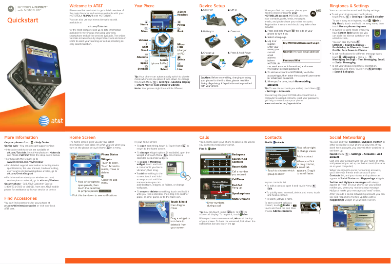 Page n°1 - Manuel utilisateur Motorola Flipout