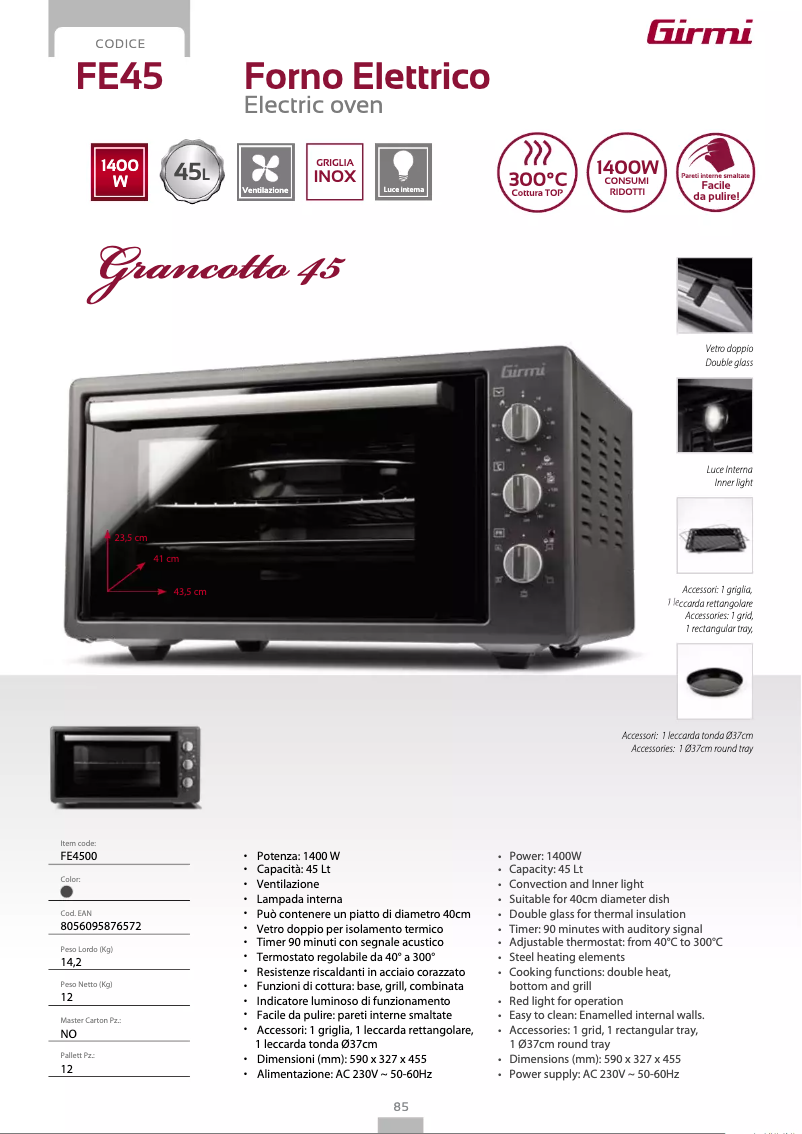 Image de la première page du manuel de l'appareil FE45