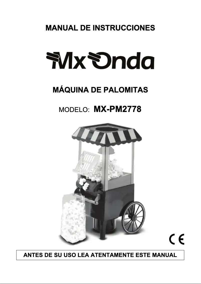Page 1 de la notice Manuel utilisateur Mx Onda MX-PM2778