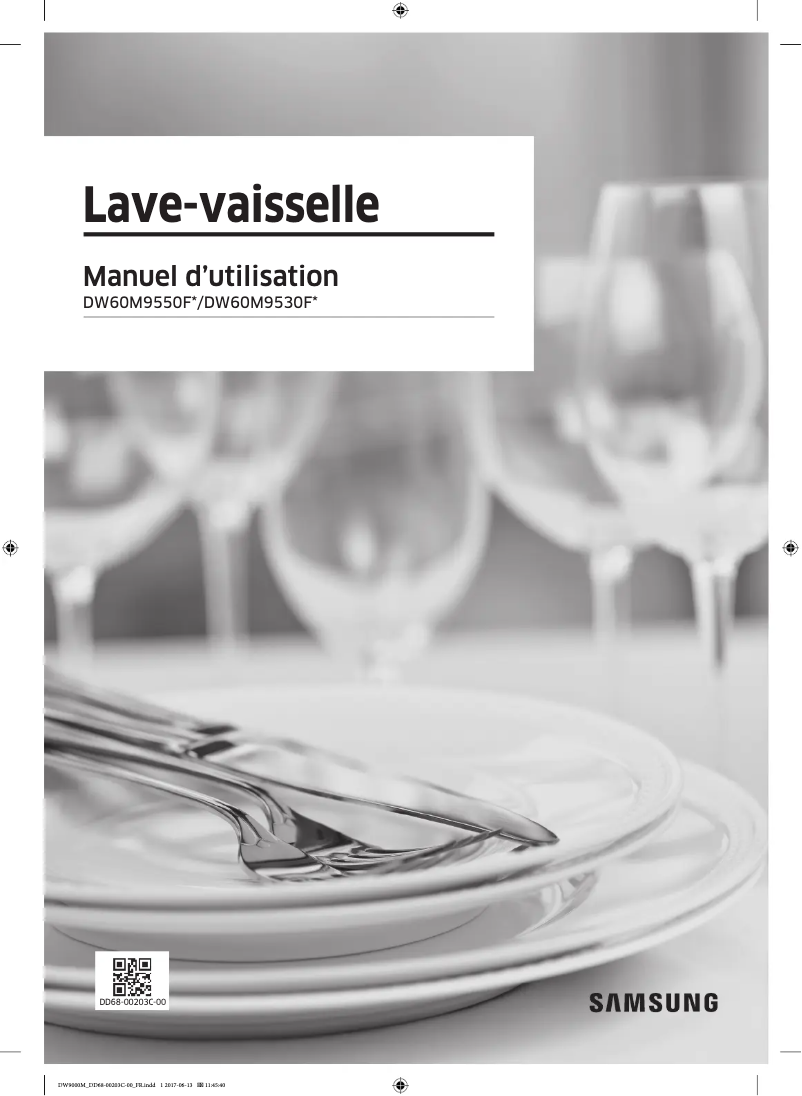 Page 1 de la notice Manuel utilisateur Samsung DW60M9530FW