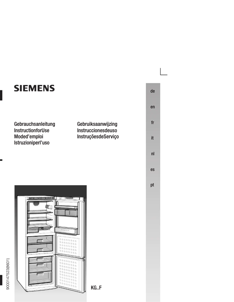 Page n°1 - Manuel utilisateur Siemens KG29FA40