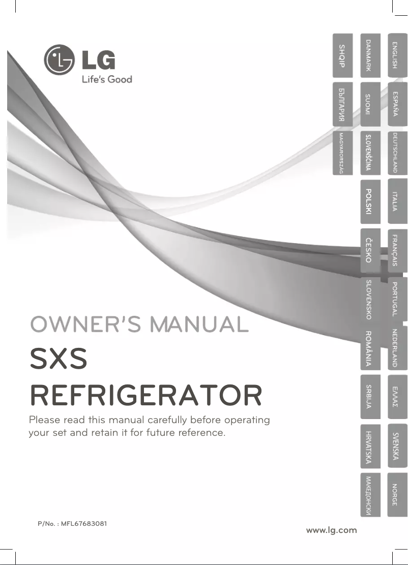 Page 1 de la notice Manuel utilisateur LG GSB325PZQV