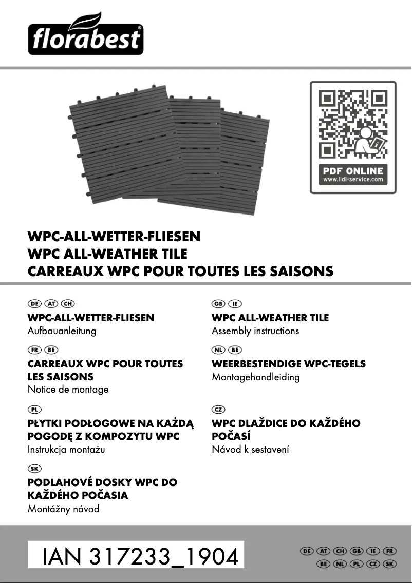 Page 1 de la notice Manuel utilisateur Florabest IAN 317233