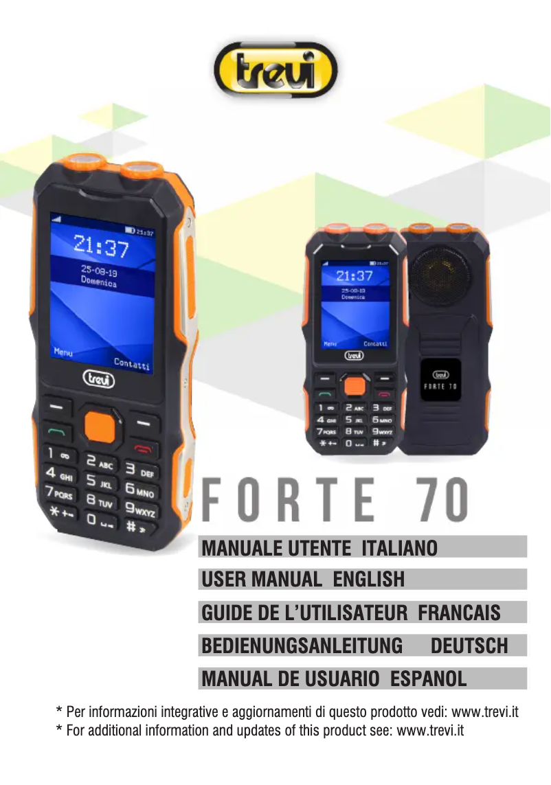 Image de la première page du manuel de l'appareil FORTE 70