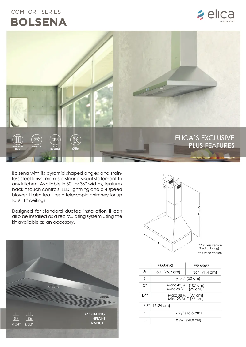 Imagen de la primera página del manual del dispositivo BOLSENA EBS636SS