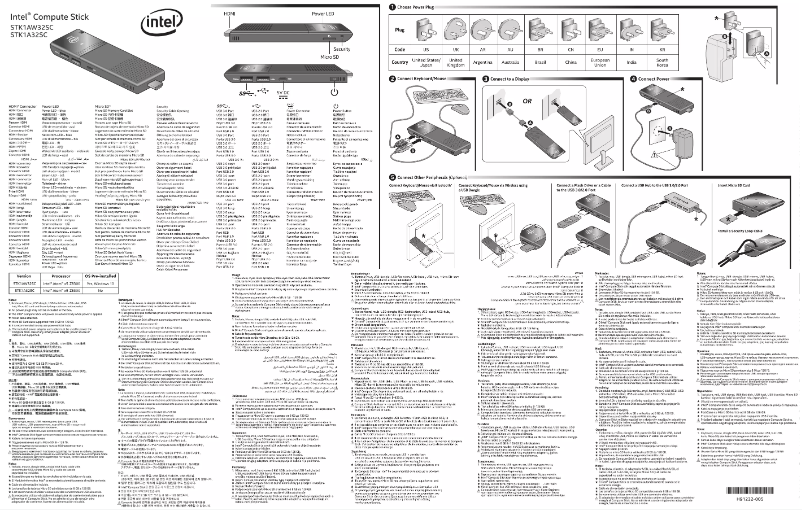 Page n°1 - Manuel utilisateur Intel Compute Stick M3