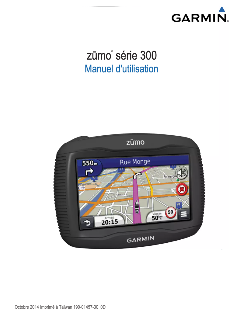 Page n°1 - Manuel utilisateur Garmin Zumo 340LM