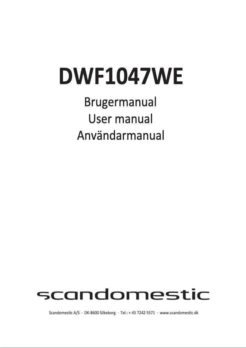 Page n°1 - Manuel utilisateur Scandomestic DWF1047WE