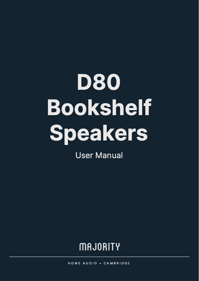 Page n°1 - Manuel utilisateur Majority D80