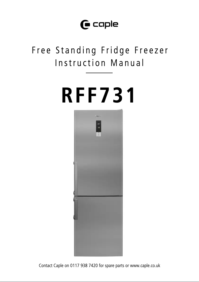 Page 1 de la notice Manuel utilisateur Caple RFF731