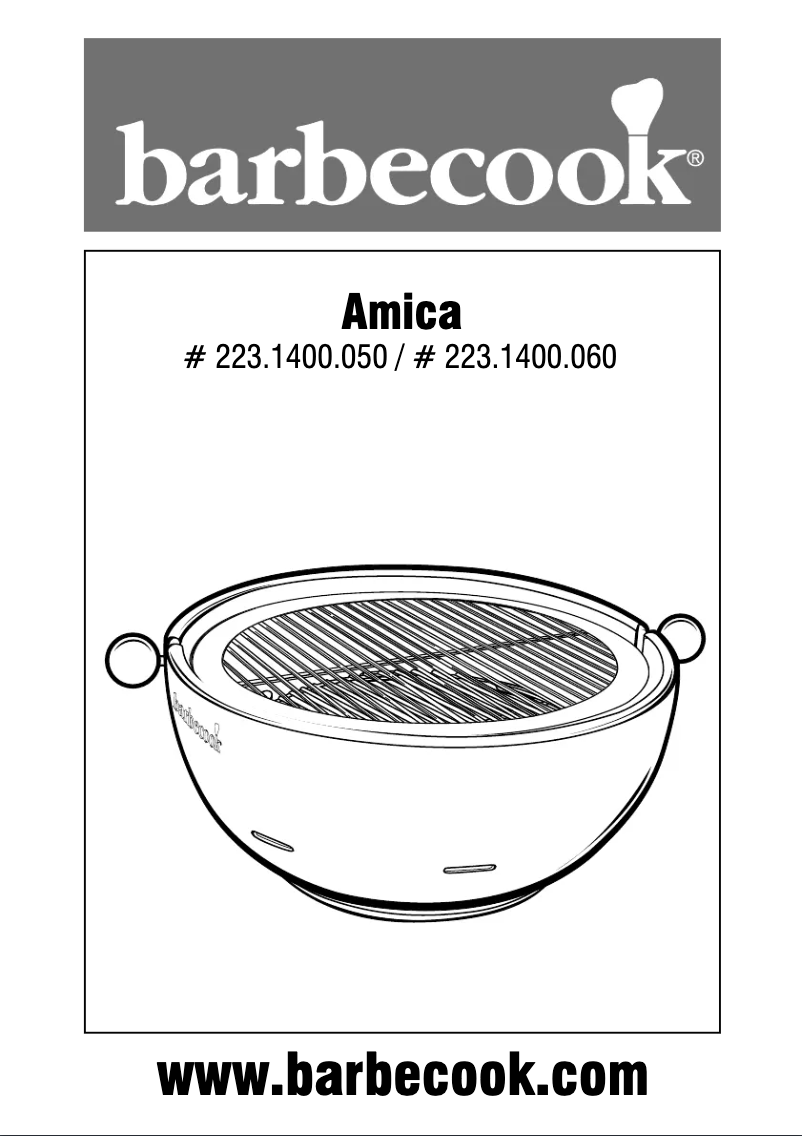 Page 1 de la notice Manuel utilisateur Barbecook Amica Black (2008)