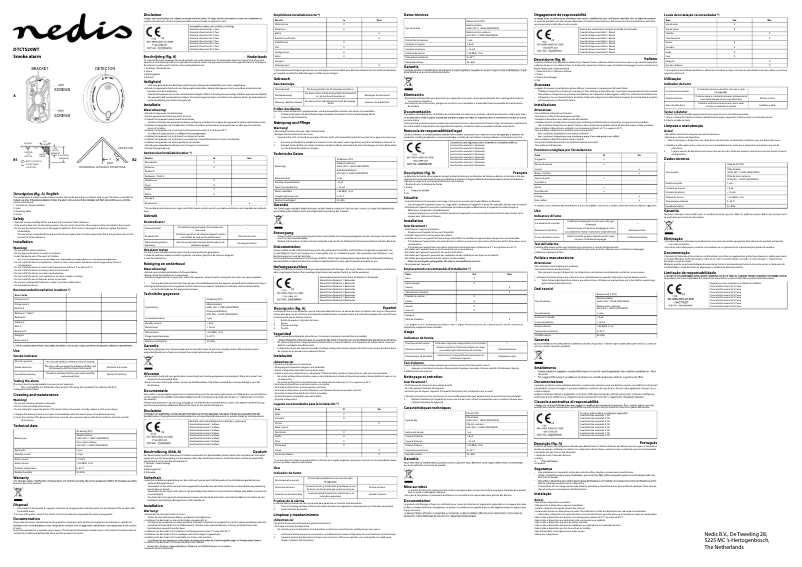 Page n°1 - Manuel utilisateur Nedis DTCTS20WT