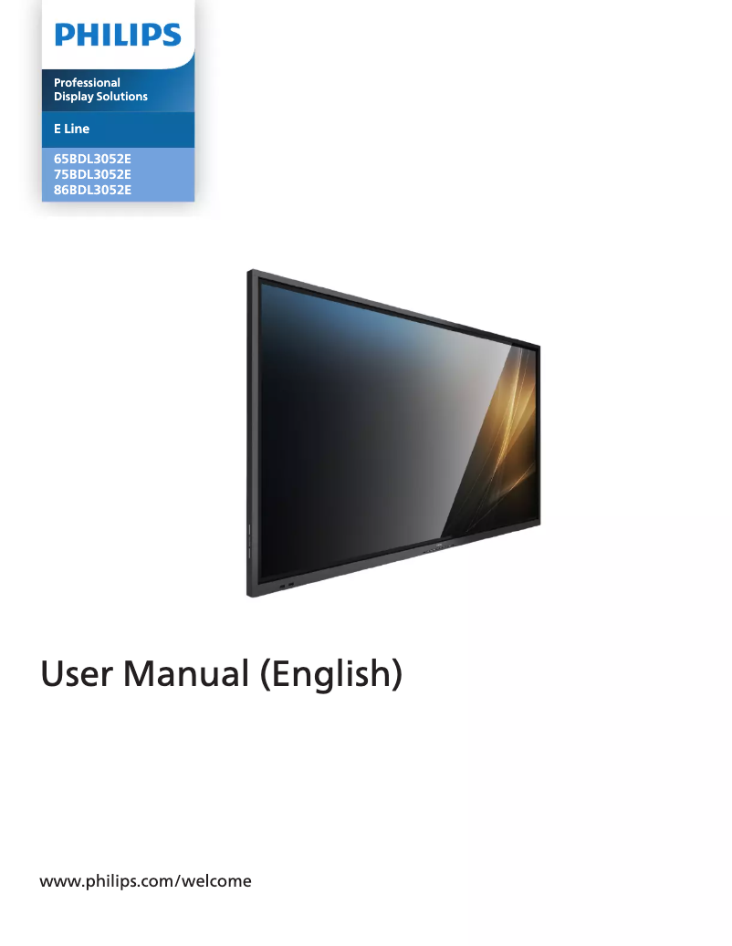 Image de la première page du manuel de l'appareil 86BDL3052E