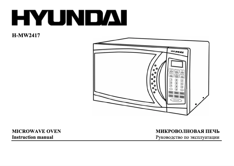 Page 1 de la notice Manuel utilisateur Hyundai H-MW2417