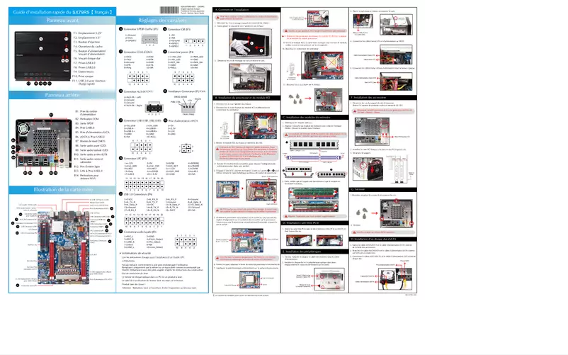 Page 1 de la notice Manuel utilisateur Shuttle SX79R5