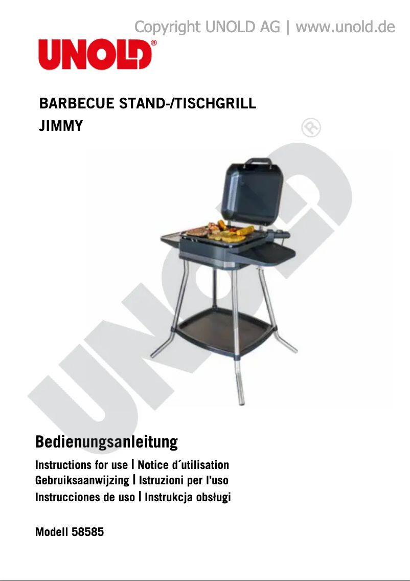 Page 1 de la notice Manuel utilisateur Unold Jimmy 58585