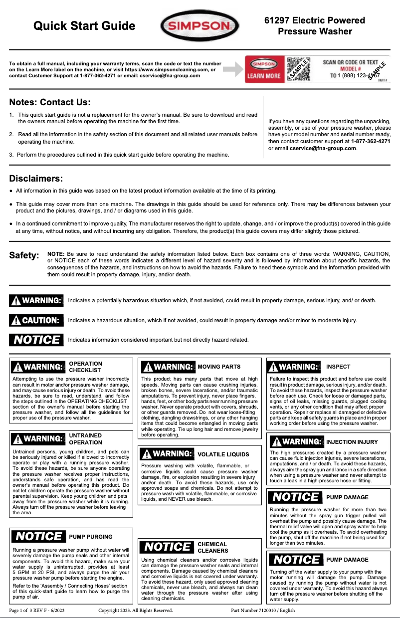 Image de la première page du manuel de l'appareil SE61297-S