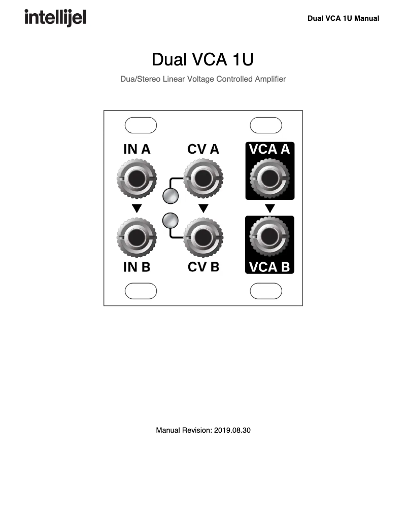 Image de la première page du manuel de l'appareil Dual VCA 1U