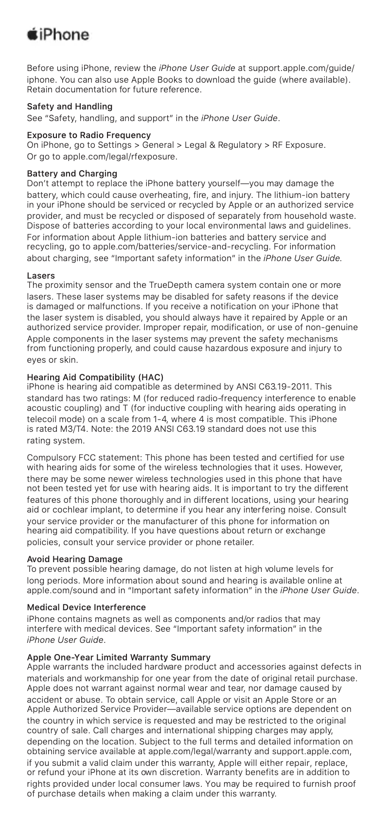 Page 1 de la notice Manuel utilisateur Apple iPhone 11 Pro Max