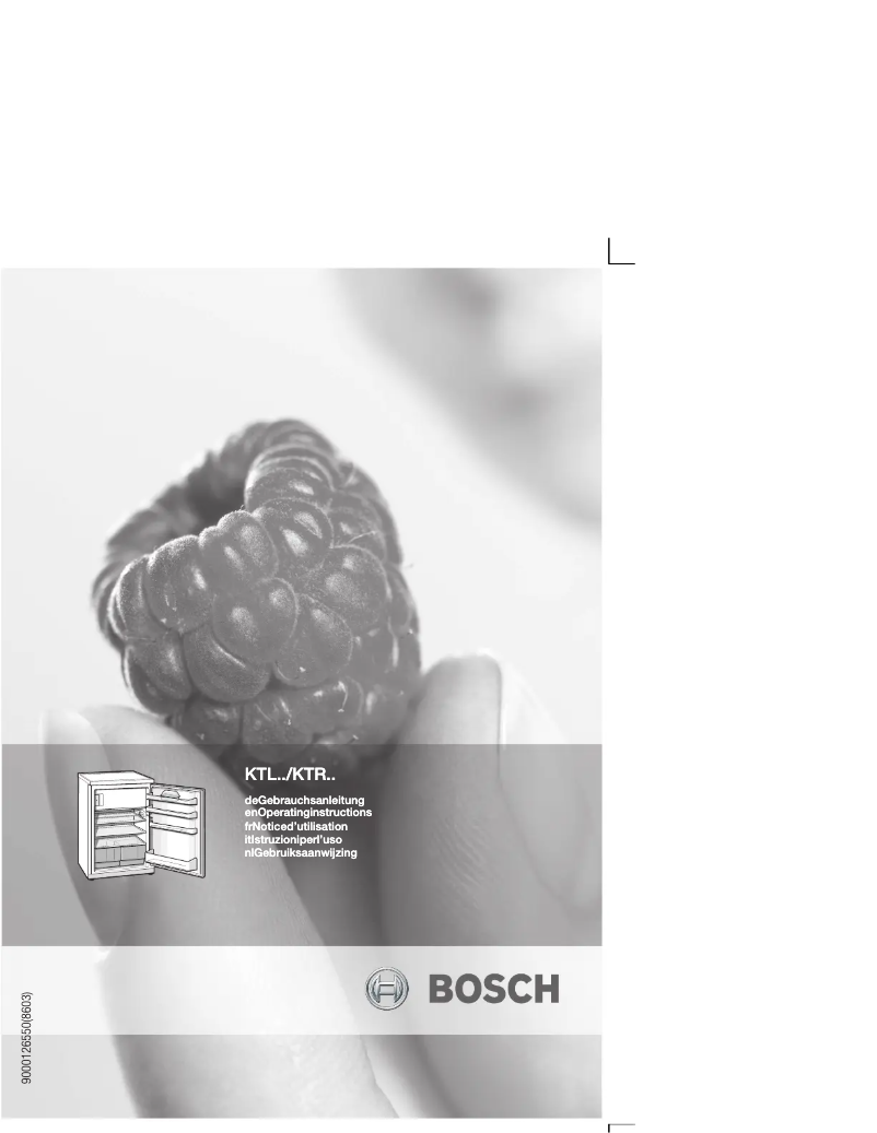 Page n°1 - Manuel utilisateur Bosch KTR16A60GB