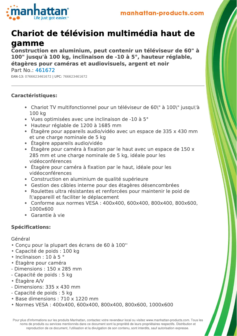 Image de la première page du manuel de l'appareil 461672