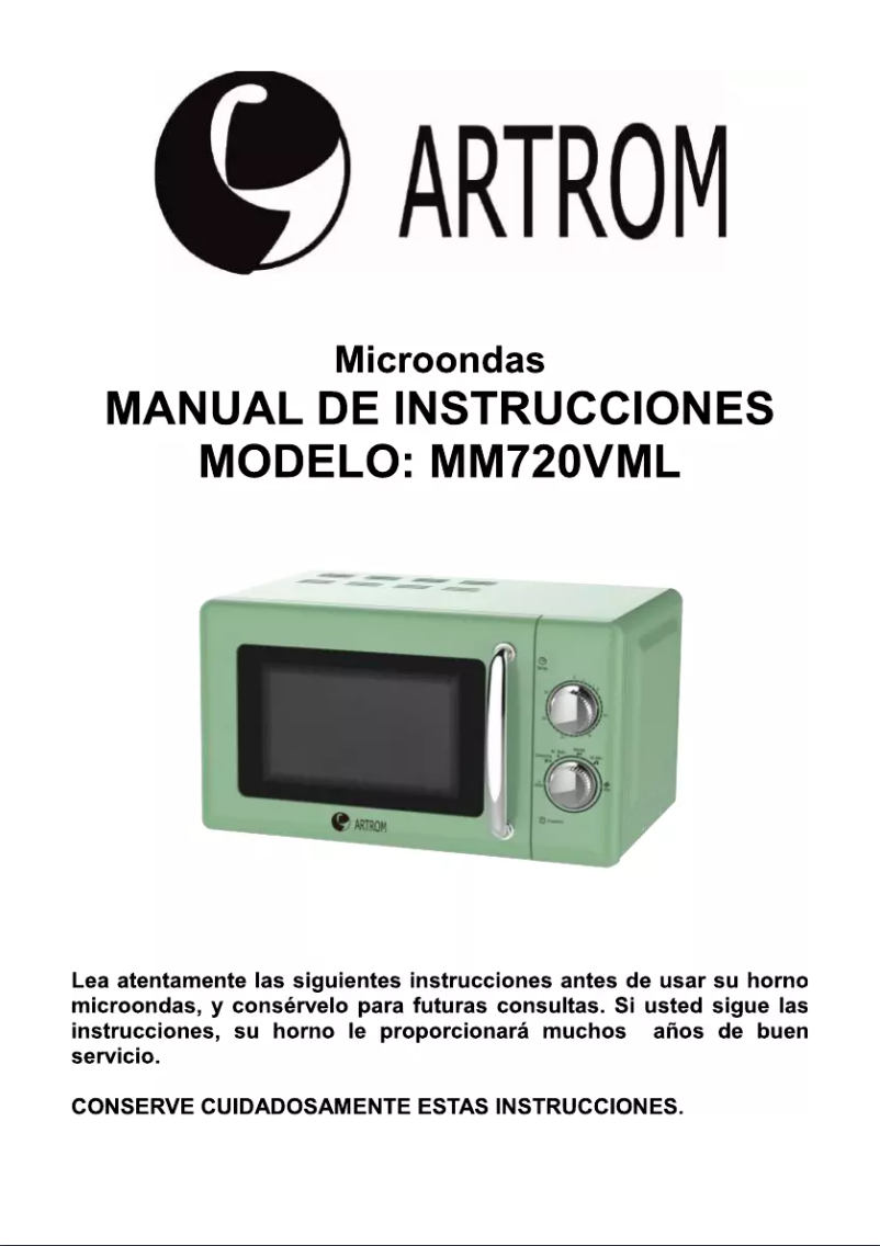 Page n°1 - Manuel utilisateur Artrom MM-720VML