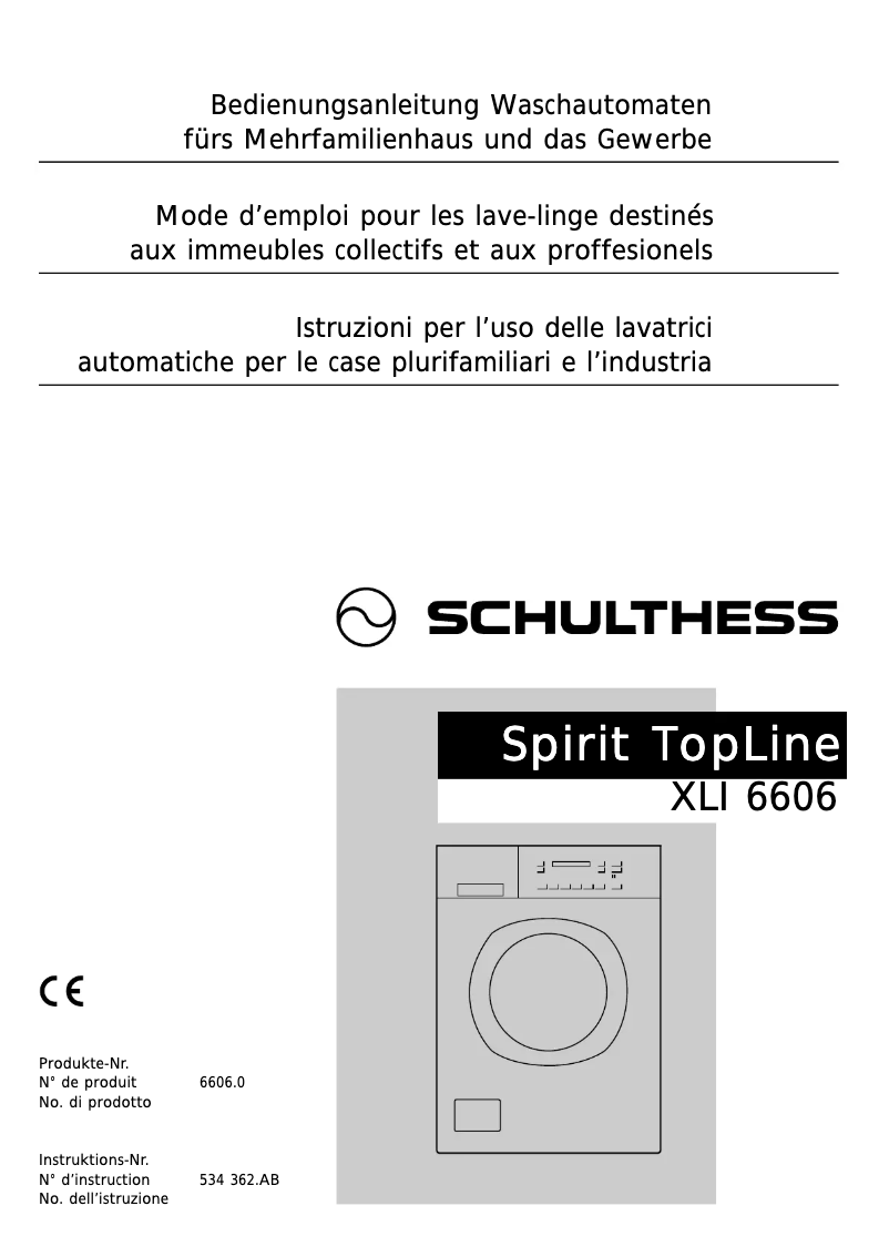 Image de la première page du manuel de l'appareil Spirit TopLine XLI 6606