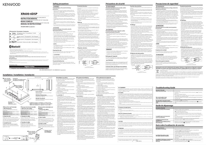 Image de la première page du manuel de l'appareil XR600-6DSP