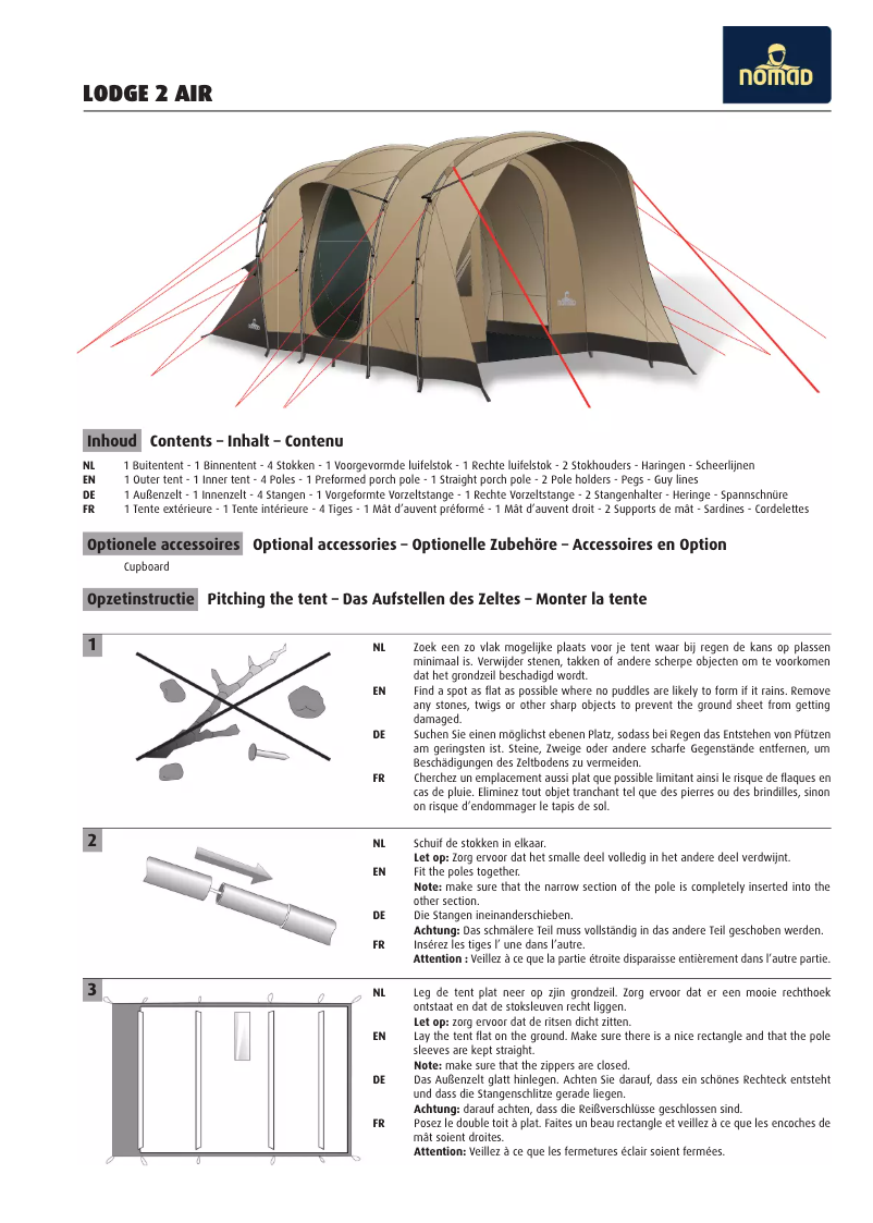 Image de la première page du manuel de l'appareil Lodge 2 Air