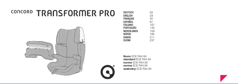 Page n°1 - Manuel utilisateur Concord Transformer Pro