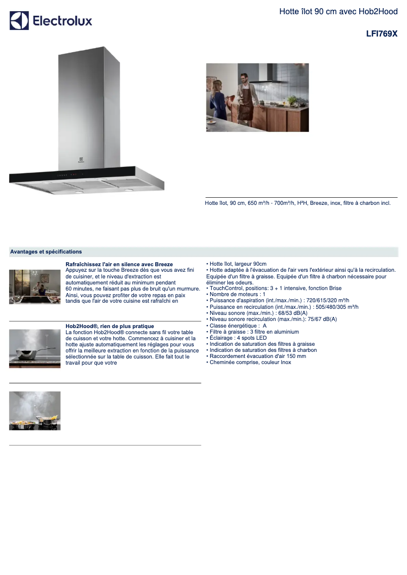 Image de la première page du manuel de l'appareil LFI769X