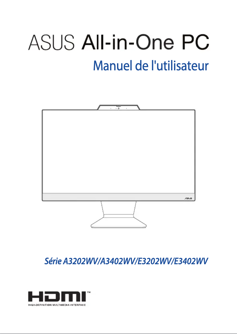 Page 1 de la notice Manuel utilisateur Asus A3402WV