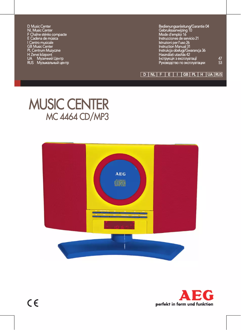 Page 1 de la notice Manuel utilisateur AEG MC 4464 CD/MP3