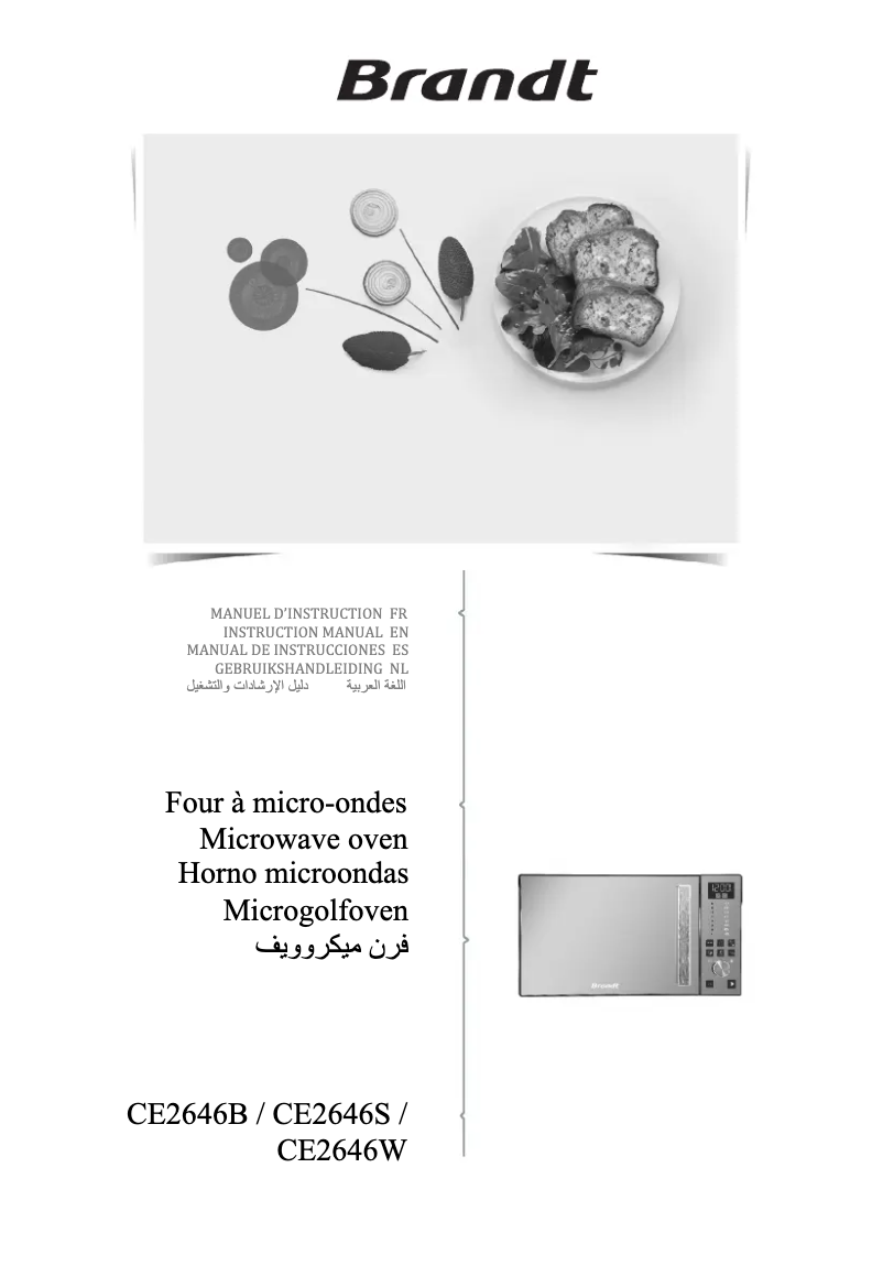 Page 1 de la notice Manuel utilisateur Brandt CE2646B