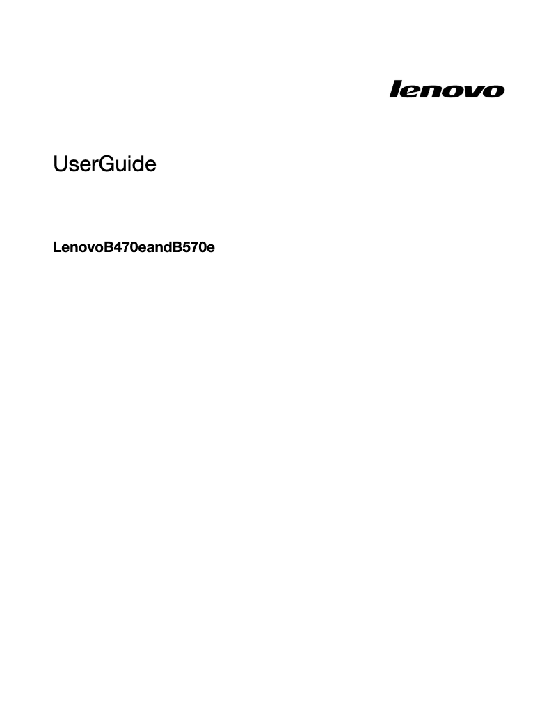 Página 1 del manual Manual de usuario Lenovo B570e
